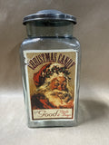 Christmas Candy Glass Canister