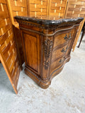 Marble Top Curved 3 Drawer Chest/Dresser***HEAVY ITEM***
