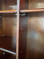 Split Bamboo 2-Drawer Vintage Cabinet with Adjustable Shelves