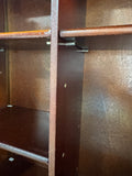 Split Bamboo 2-Drawer Vintage Cabinet with Adjustable Shelves