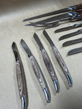 Samurai Cutlery Knives Set Forged Stainless & Wood - 11 Pieces