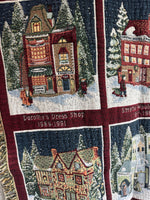 (A) Department 56 Heritage Village Collection Tapestry Style Fringed Blanket