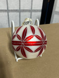 Waterford Vintage Holiday Heirlooms Frosted Glass Ball Ornament A, 4 Available, PRICED INDIVIDUALLY