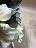 Capodimonte Floral Candle Holders - Pair READ DESCRIPTION