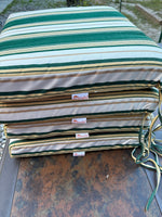 Set (4) of Sunbrella Striped Seat Cushions
