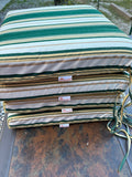Set (4) of Sunbrella Striped Seat Cushions