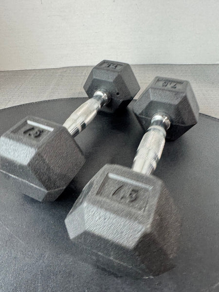Pair of 7.5LB Neoprene Ended Dumbbells