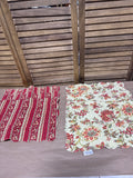 Williamsburg Floral Quilt Style Reversible Placemats - Set Of 6