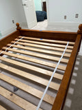 (B) Pottery Barn Kids Double Bed with Rails and Slats