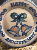 Large Hadley Pottery Happy Anniversary Platter