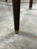 Antique Drop Leaf Table with Brass Accents on Table Legs