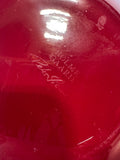 Signed Peter Svarrer for Holmegaard Red Glass Cocoon Bowl