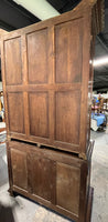 1880's German/French Huntsman's Hand Carved Oak 2 Piece China Cabinet ***HEAVY ITEM***READ DESCRIPTION CAREFULLY***