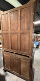 1880's German/French Huntsman's Hand Carved Oak 2 Piece China Cabinet ***HEAVY ITEM***READ DESCRIPTION CAREFULLY***