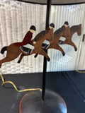Pair of Guild Master Metal Fox Hunters Table Lamps (WORKS)