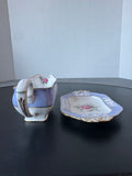 Spode England Maritime Rose Bone China Gravy Boat with Underplate (D)