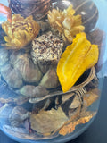 Green Tone Vintage Lidded Jar with Fall Potpourri