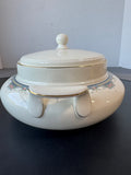 (A) Royal Doulton England Albany Fine Bone China Round Covered Vegetable Bowl