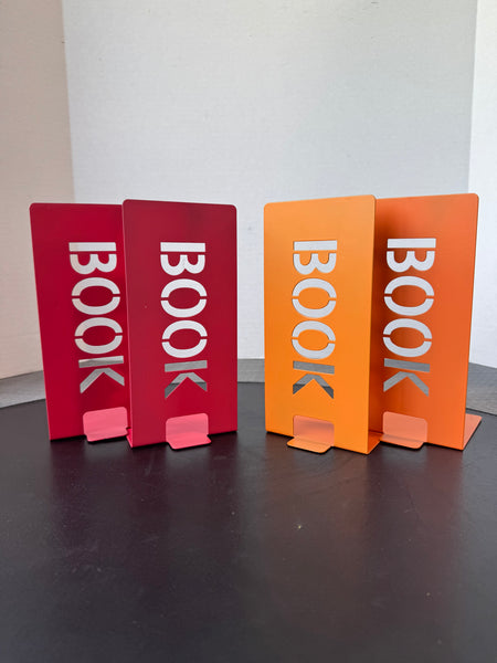 4-Piece Bright Colored Metal Cut Out Bookends