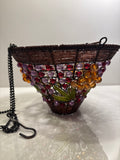 Hanging Beaded Candle Holder