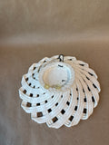 Ceramic Weaved Floral Bowl - Hangs On Wall