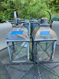Pair of Metal Candle Lanterns