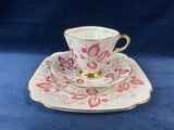 Clarence Bone China Pink Tea Trio