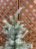 Shimmery Pale Green  3 ft. Faux Christmas Tree with Pine Cones and Burlap Base (B)