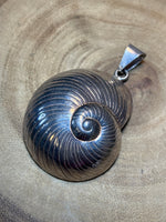 Large Sterling Shell Pendant