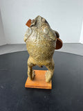 Taxidermy Folk Art Frog Holding Guitar