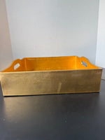 Gold Enamel Wooden Decorative Tray