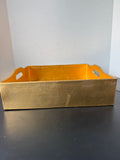 Gold Enamel Wooden Decorative Tray