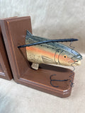 Wooden Rainbow Trout Bookends