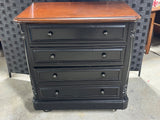 Two Tone (Black/Wood) Office Cabinet with File Drawer***HEAVY ITEM***READ DETAILS ON PICK UP POLICY***