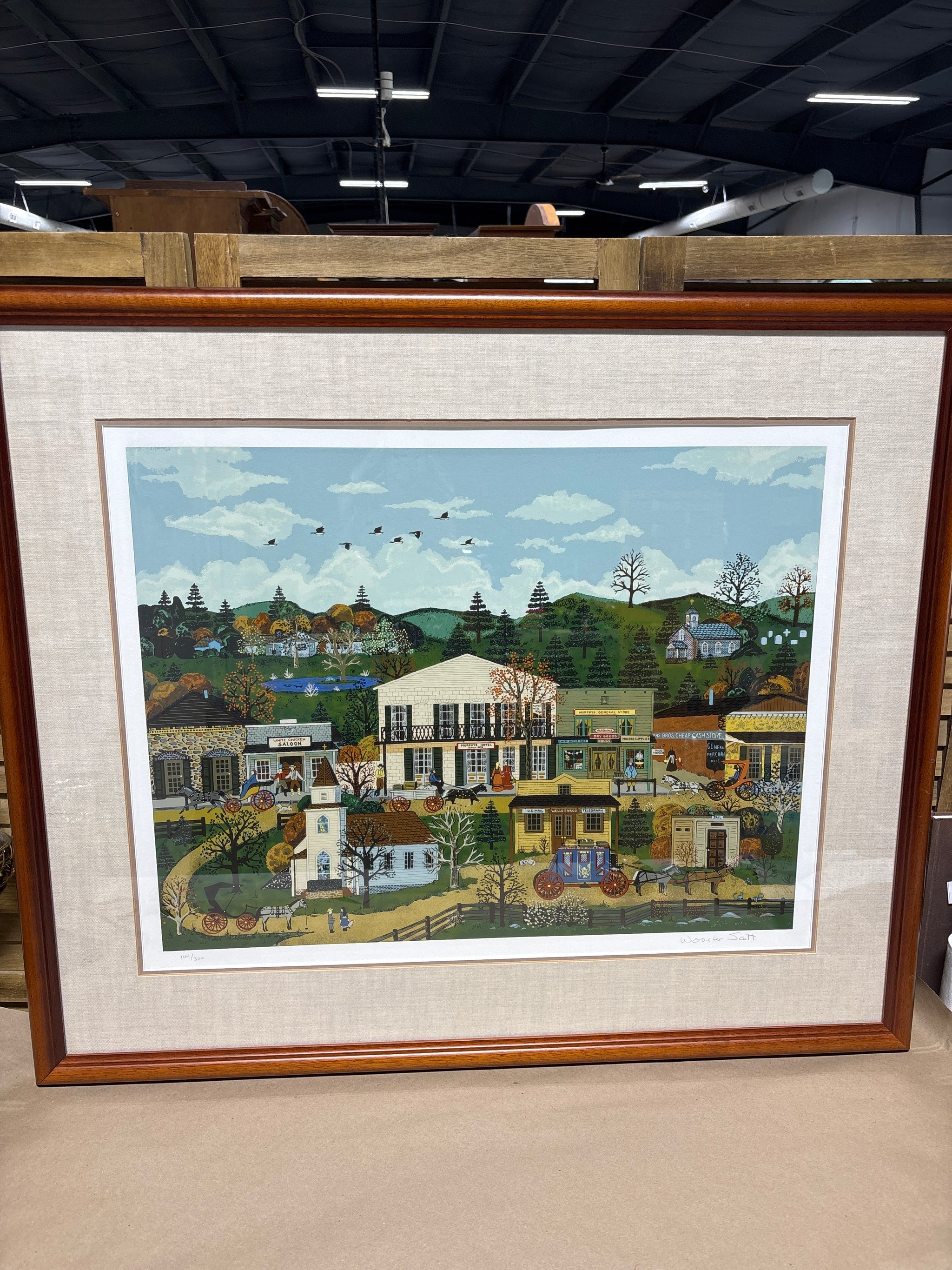 Stage Stop Murphy's CA Serigraph by Jane Wooster Scott; Signed