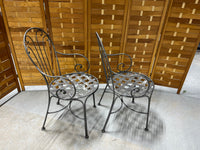 Pair of Metal Chairs, No Cushions