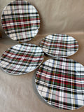 Pottery Barn Holiday Plaid Salad Plates - Set Of 4 - 2 Available - PRICED INDIVIDUALLY