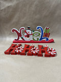 Pair Of Christmas Holiday Signs “Noel” “Hohoho”