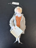 (B) James Madison 2014 Signed Colonial Williamsburg Gladys Boalt Hand Made Ornament