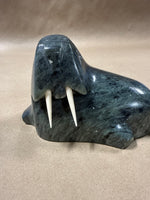 Handcarved Soapstone Walrus Signed By Artist