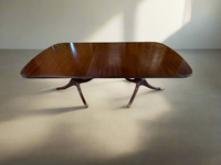 Henkel Harris Double Pedestal Dining Table with (3) Leaves and Table Pads, NO CHAIRS***HEAVY ITEM***