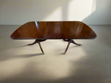 Henkel Harris Double Pedestal Dining Table with (3) Leaves and Table Pads, NO CHAIRS***HEAVY ITEM***