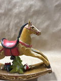 Christmas Rocking Horse Figurine