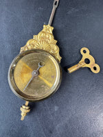 Wooden Vintage Gingerbread Mantel Clock with Key