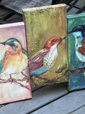 Large 5’ Long Paneled Pier 1 Birds on Canvas Print