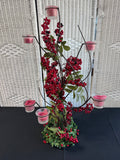 Kirklands Metal Holly Berry Candle Tree