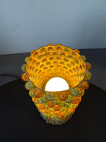 MCM Retro Cracked Glass Marble Cylinder Lamp (WORKS)
