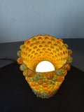 MCM Retro Cracked Glass Marble Cylinder Lamp (WORKS)