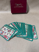 (D) Floral Playing Cards With Box