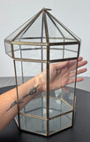 Glass & Brass Vintage Octagonal Terrarium